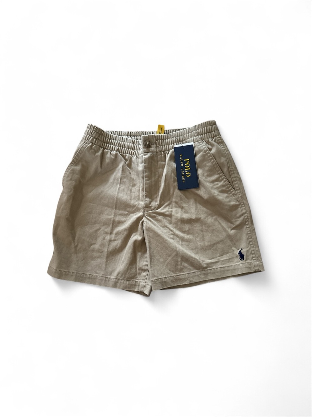 Polo by Ralph Lauren Tan Elastic-Waist Cotton Shorts